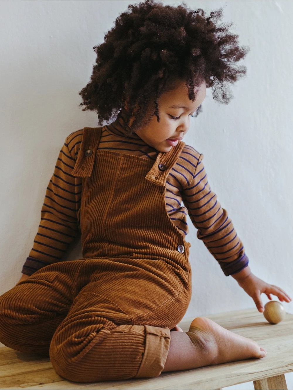 KIDWILD Corduroy Overalls in Toffee 2-3Y